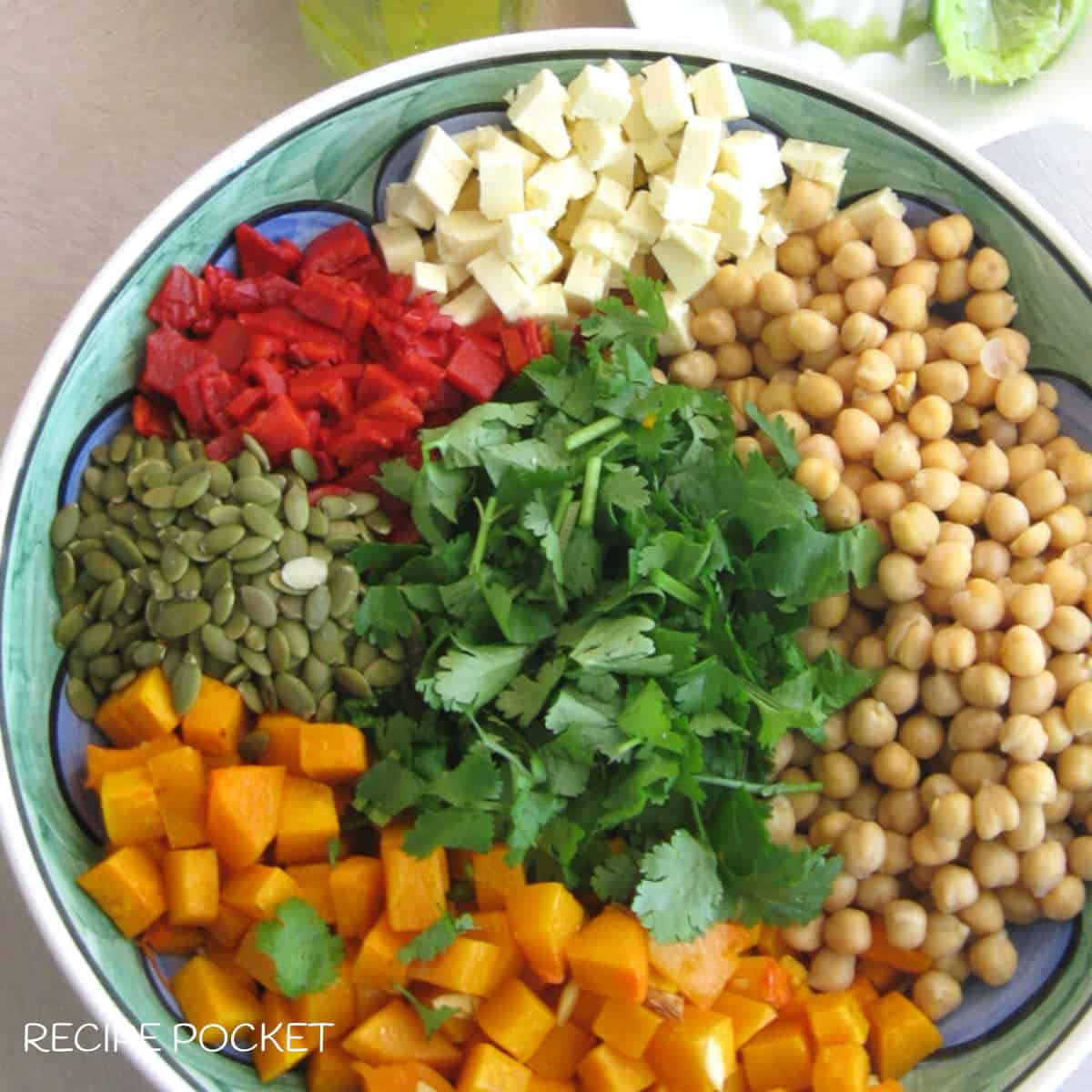 Pumpkin chickpea salad.