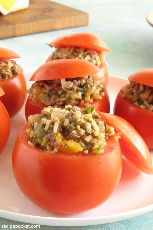Healthy stuffed tomatoes