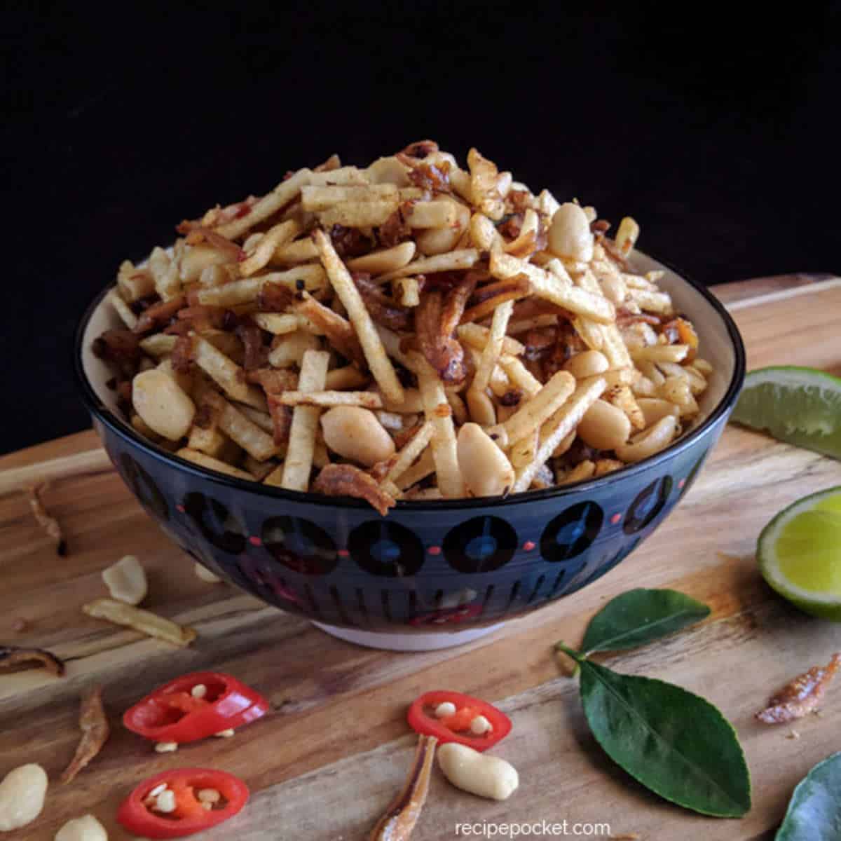 A peanut and chip snack.