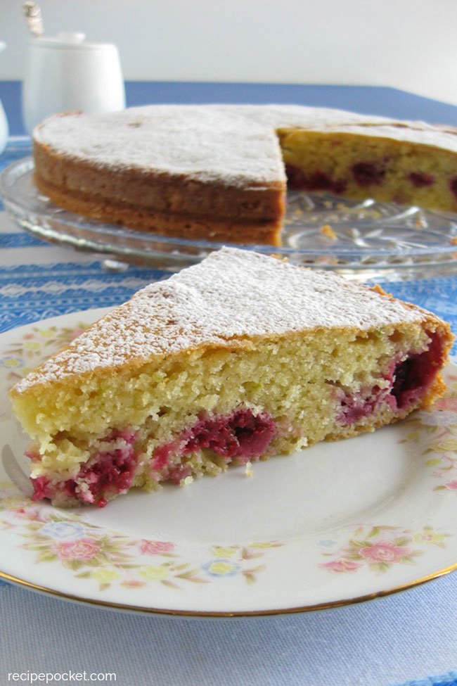Raspberry yogurt cake