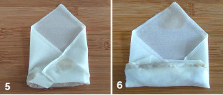 Step 5-6 rolling spring roll wrappers