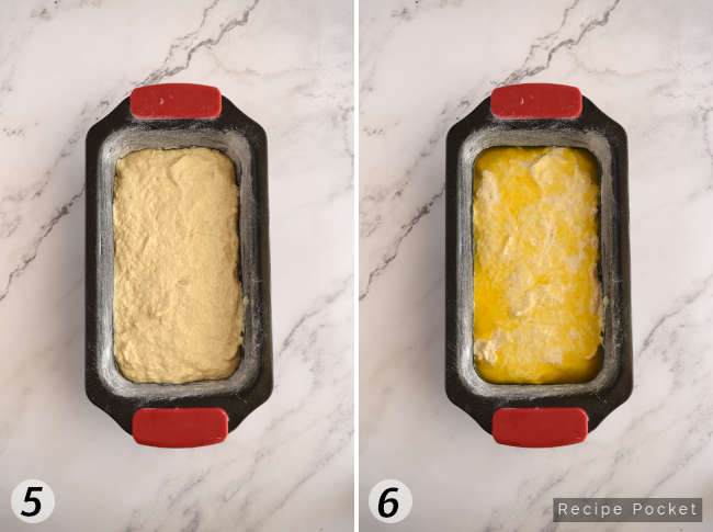 Image showing beer bread batter in loaf pan.