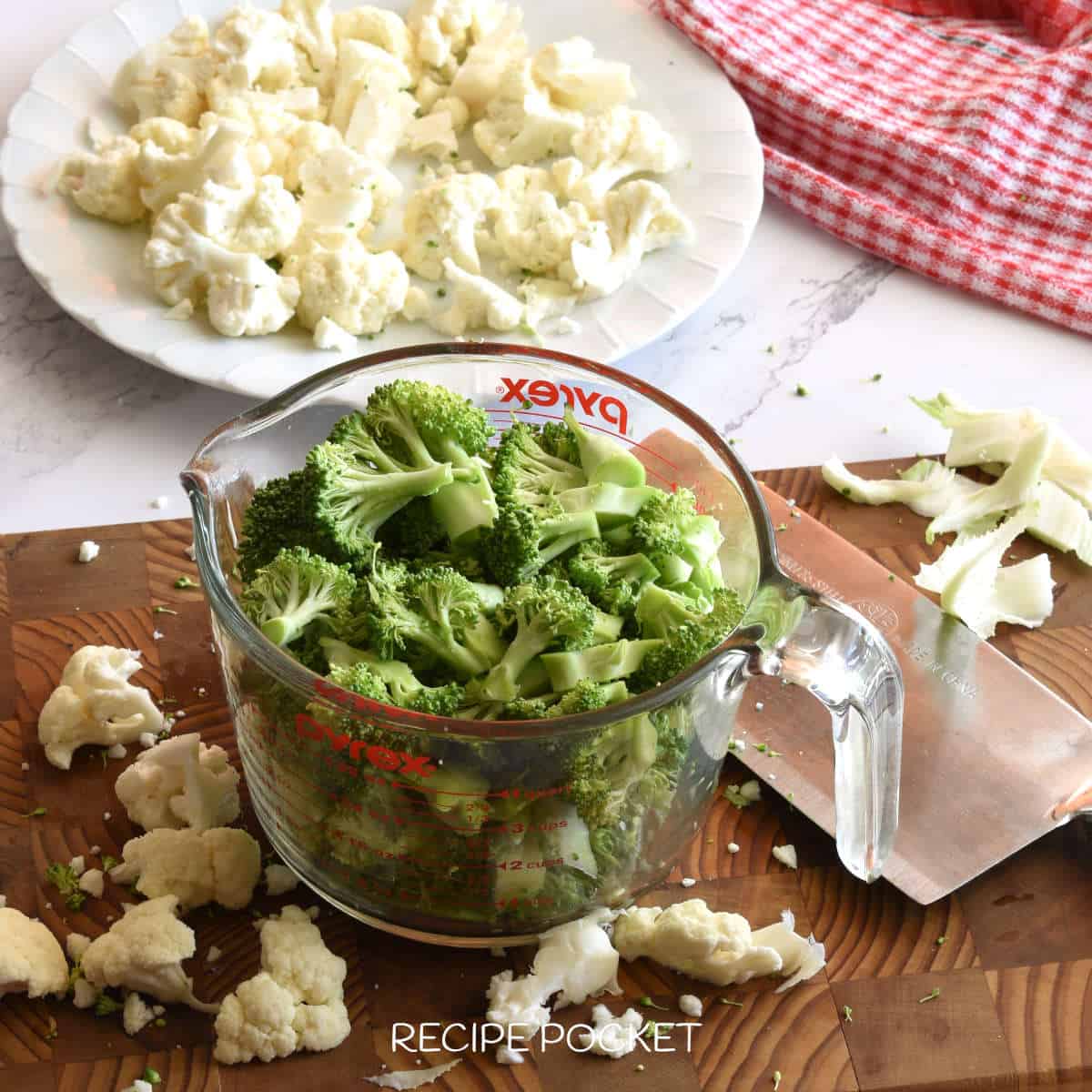 Broccoli and cauliflower.