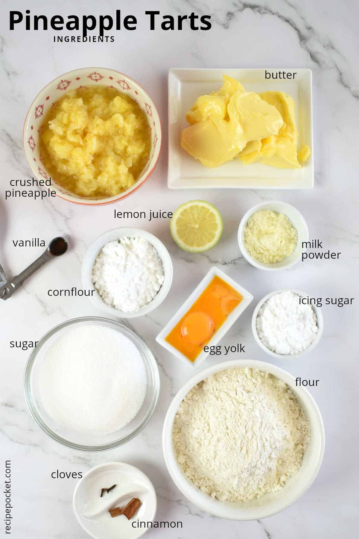Ingredient image for pineapple tarts.