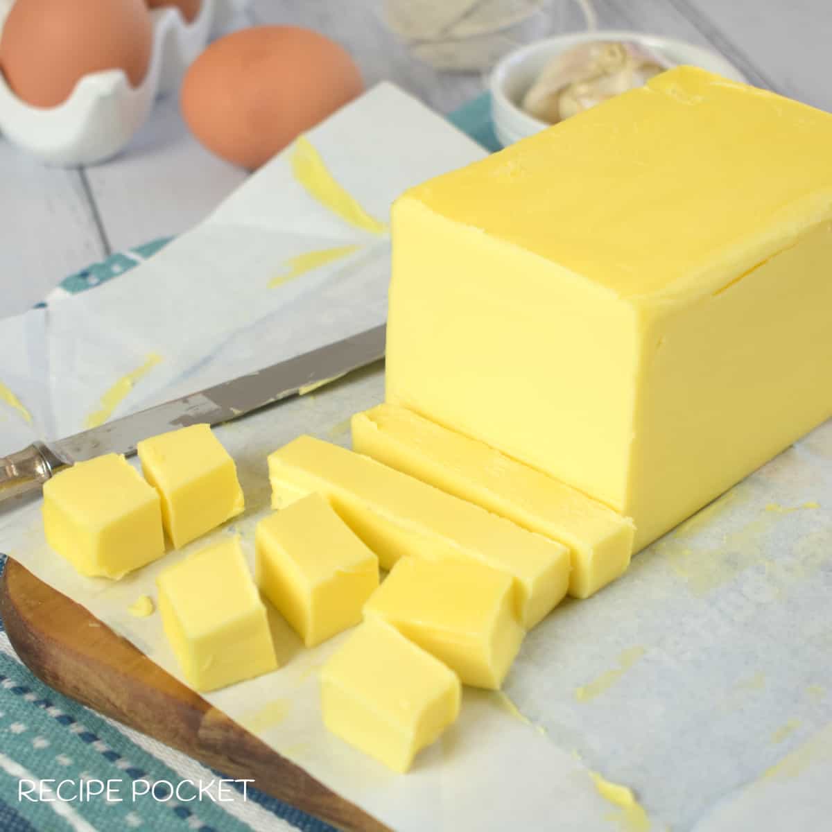 Softened butter cut into cubes.