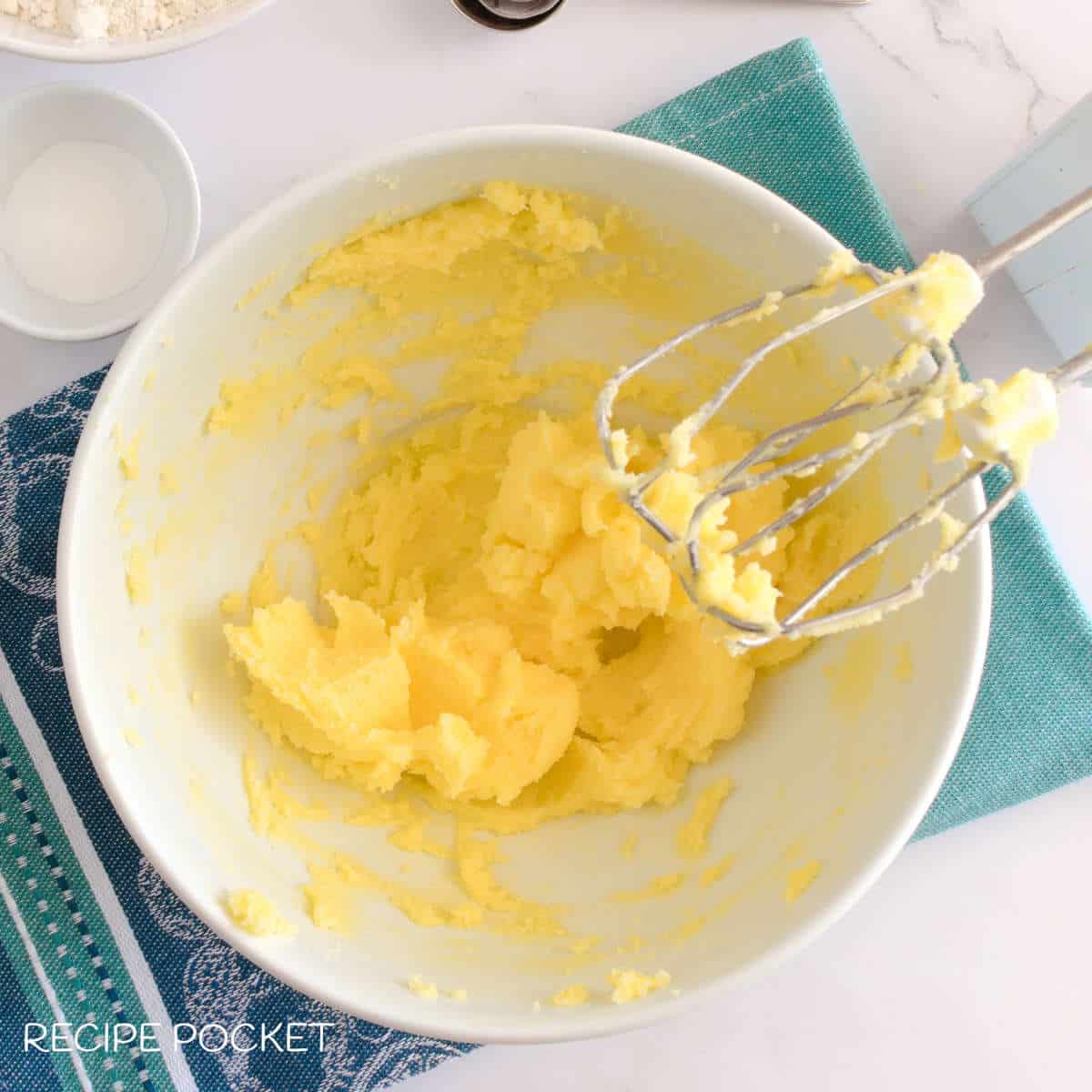 Creamed butter.