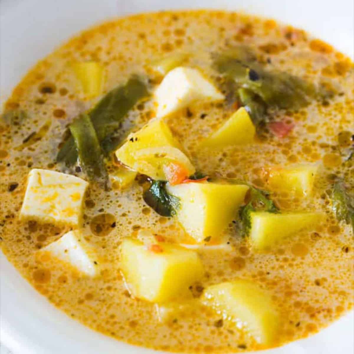 A bowl of Mexican cheese soup.