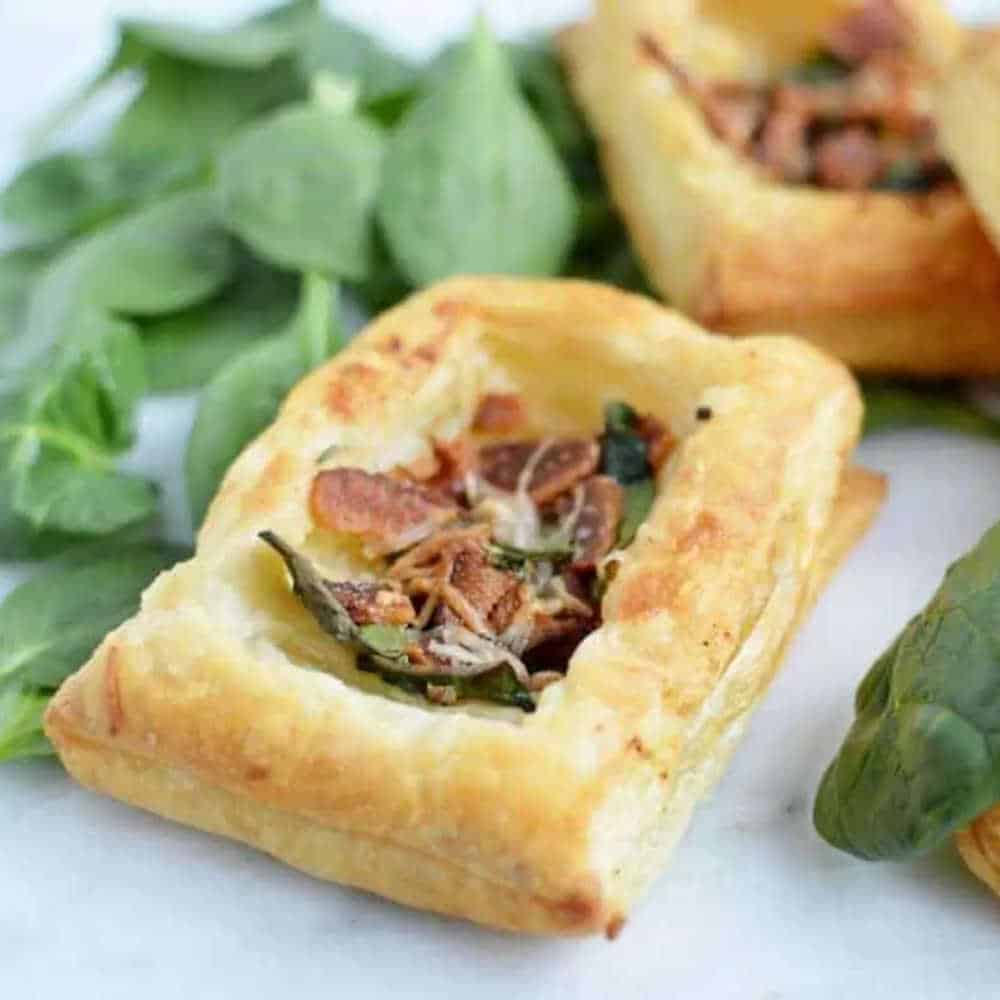 Savory puff pastry danish.