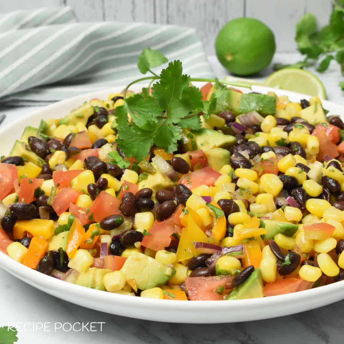Black bean corn and avocado salsa