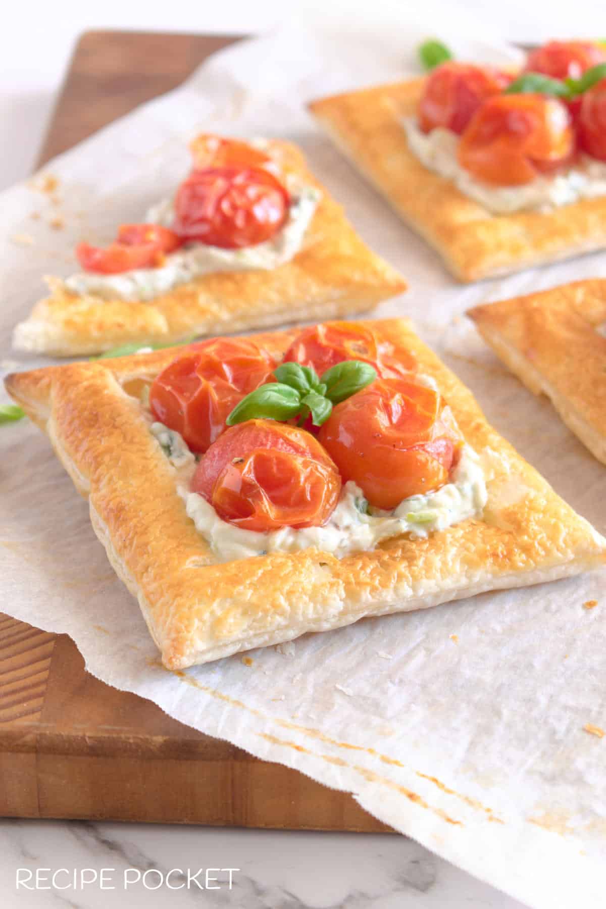 Puff pastry tart.