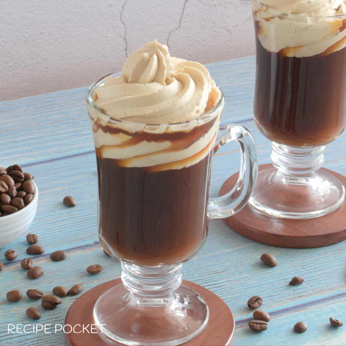 Coffee whipped cream.