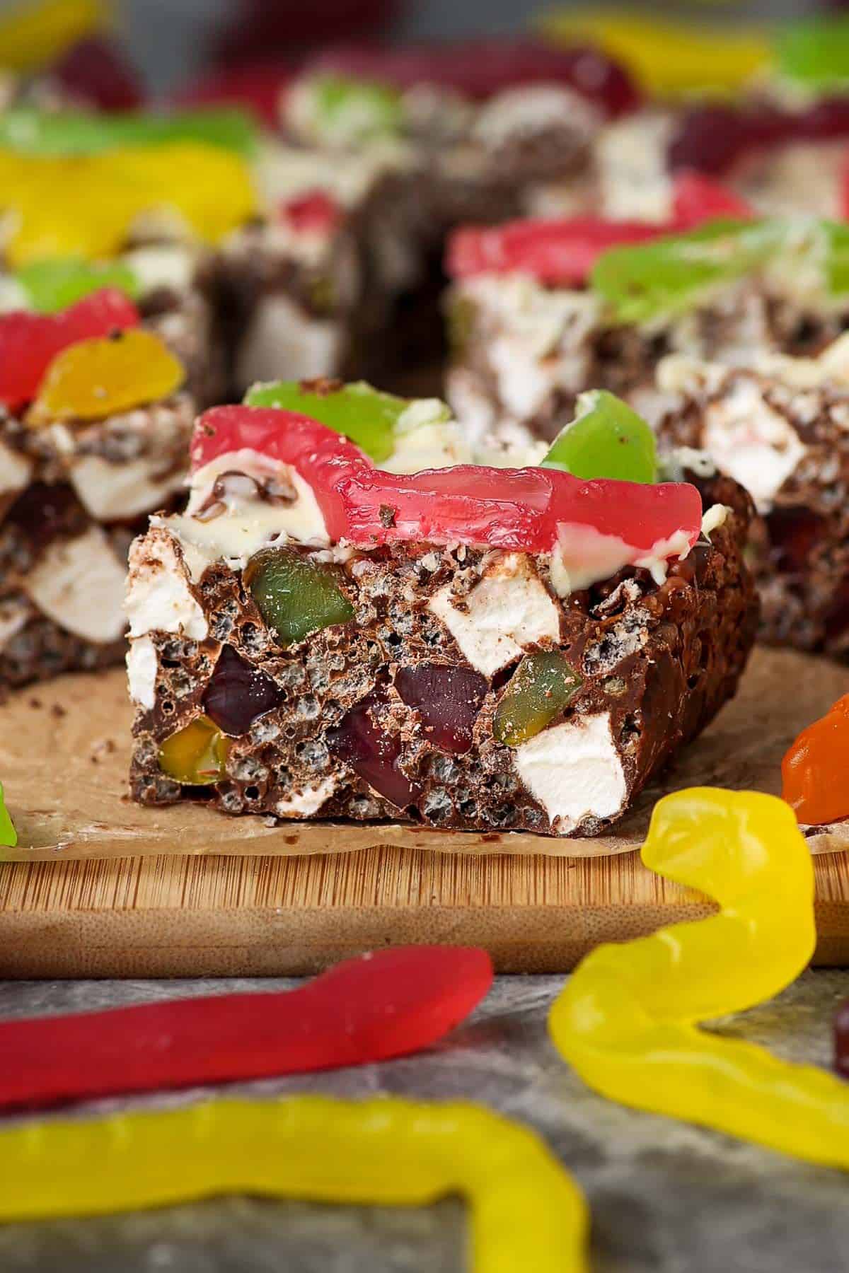 Dark chocolate rocky road.