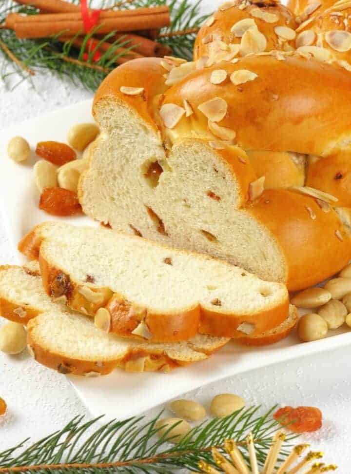 Chocolate challah bread.