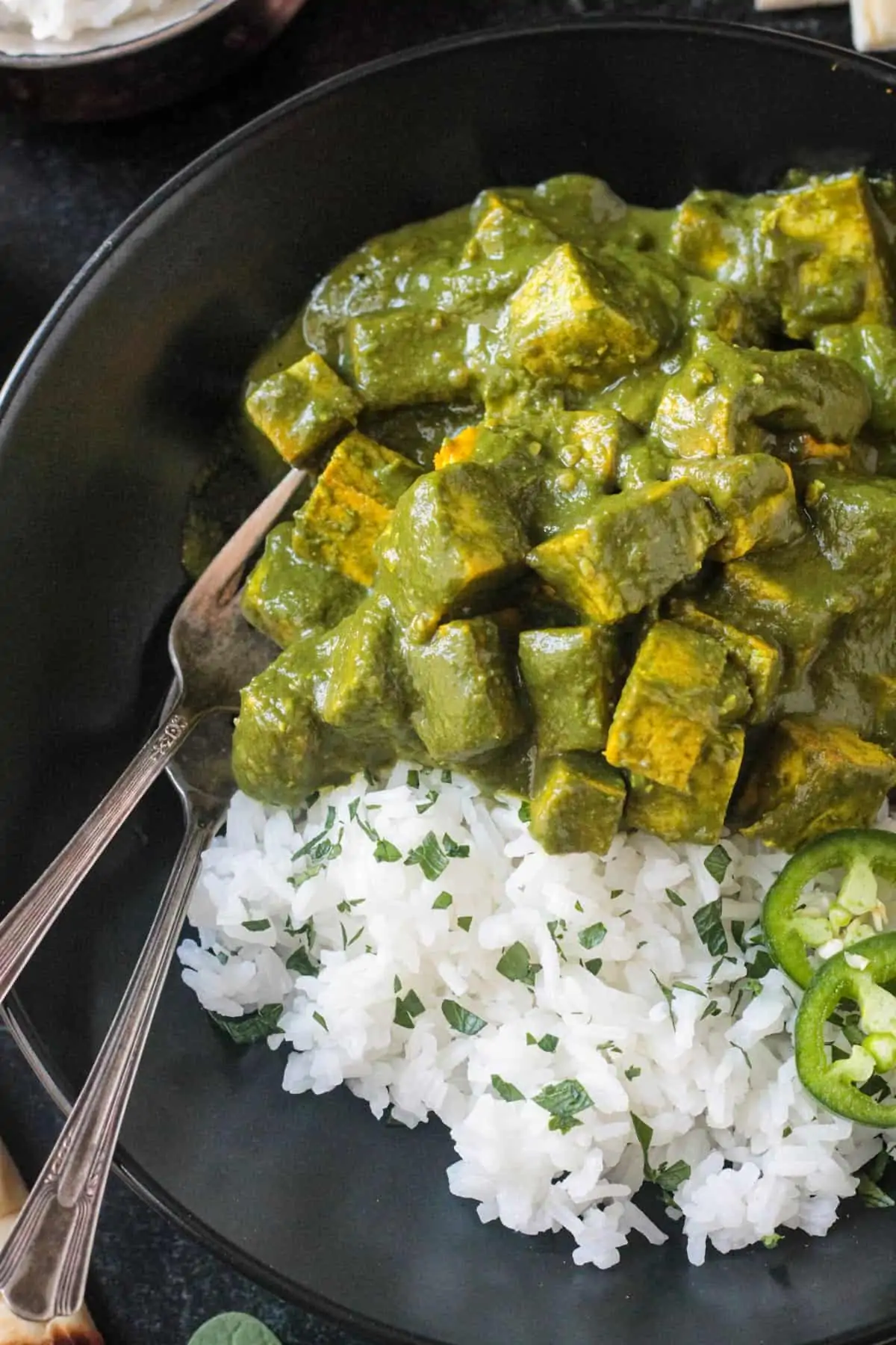 Palak paneer.