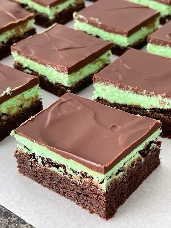 Fudgy mint brownies