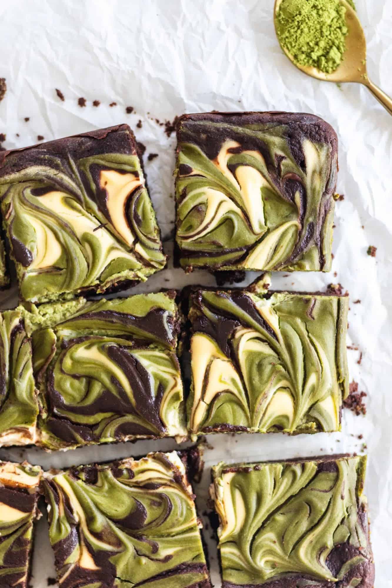 Matcha brownies.