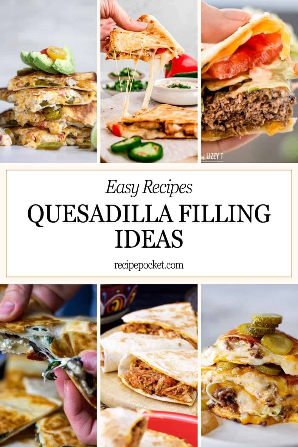 Image collage of quesadillas.